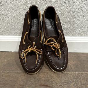 Sperry Original Boat Shoe in Brown Leather Womens size 9.5